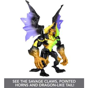 Masters of the Universe and He-Man Action Figure, Cosmic Terror Skeletor, Highly Posable MOTU Villain, Special Neon Deco