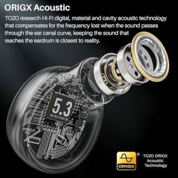 TOZO T10 Wireless Earbuds with Deep Bass and EQs