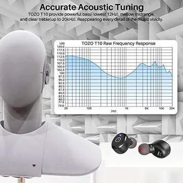 TOZO T10 Wireless Earbuds with Deep Bass and EQs