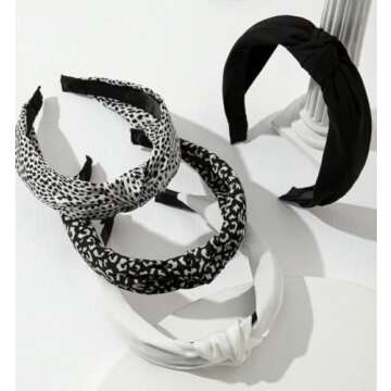 Knotted Headbands for Women: Non-Slip Fashion Hair Accessories with Cute Wide Top Knot Hoops for Hai...