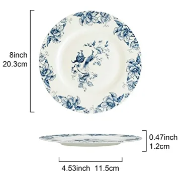 Elegant Bone China Dessert Plates Set of 4 for All Occasions