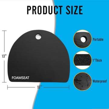 FOAMSEAT Stadium Seat Cushion, Bleacher Cushion, Portable and Waterproof Stadium Cushion, Perfect fo...