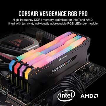 CORSAIR VENGEANCE RGB PRO 16GB DDR4 RAM 3600MHz with RGB Lighting