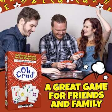 Oh Crud Card and Dice Game, Family Game for 2-6 Players, Adults, Teens, Kids, Easy-to-Learn, Strateg...