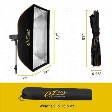 Glow 31x47 EZ Lock Softbox with Diffusers for Photography