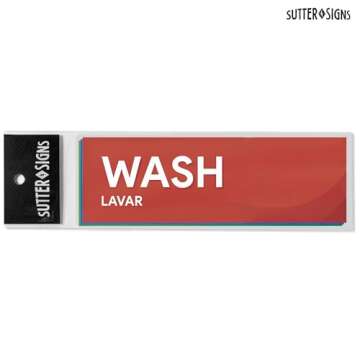 Wash Rinse Sanitize Stickers for Safe Food Handling