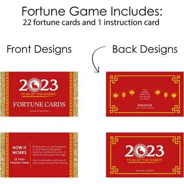 Chinese New Year 2023 Scratch Off Fortune Cards