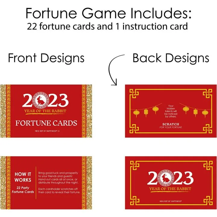 Chinese New Year 2023 Scratch Off Fortune Cards