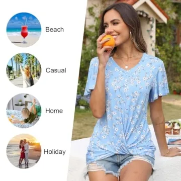 Stylish Addtoo Women’s Summer Casual Tunic Top