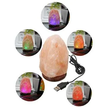 JIC Gem USB Himalayan Salt Lamp – Perfect Desk Accessory