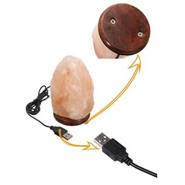 JIC Gem USB Himalayan Salt Lamp – Perfect Desk Accessory