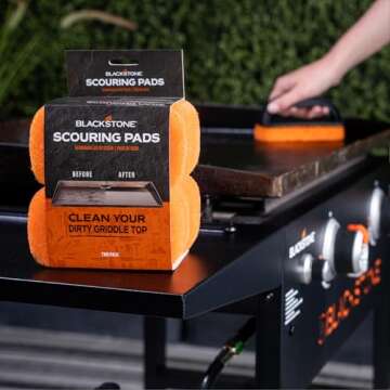 Blackstone Griddle Scrub Pads (Pack of 10), 5063, BBQ Grill & Cooktop Scouring Scrubbers – Heavy-D...