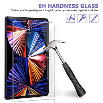 Ferilinso iPad Pro 12.9 Inch Tempered Glass & Lens Protectors
