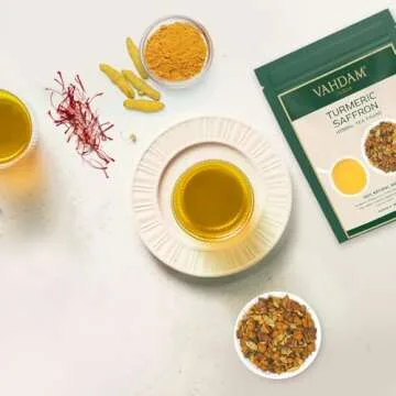 Vahdam Turmeric Saffron Herbal Tea Loose Leaf 100g