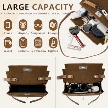 Stylish Women's Suede Crossbody Bag for Fall 2024