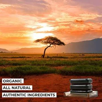 O NATURALS Organic African Black Soap Bar 3PC - Rich in African Shea Butter - Helps Acne Prone Skin ...