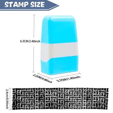 Identity Protection Roller Stamps,Identity Theft Protection Roller Stamp for ID Blockout,2 Pcs Ident...