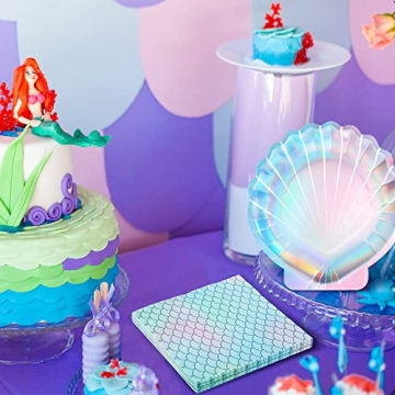 Gersoniel Iridescent Mermaid Party Supplies - 40 Pcs