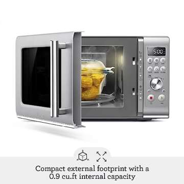 Breville Compact Wave Soft Close Microwave for Kitchen