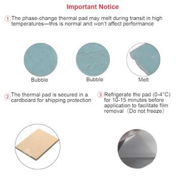 JOYJOM PTM7950 40x80mm High Conductive GPU Thermal Pad for PS5, Steam Deck & Laptops