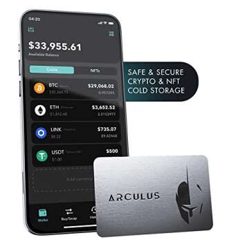 Arculus Silver Key Card - Secure & Convenient Crypto Wallet for Digital Asset Cold Storage. Offline Wallet for Bitcoin, Cryptocurrency & NFTs with 3-Factor Authentication
