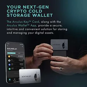 Arculus Silver Key Card - Secure & Convenient Crypto Wallet for Digital Asset Cold Storage. Offline Wallet for Bitcoin, Cryptocurrency & NFTs with 3-Factor Authentication