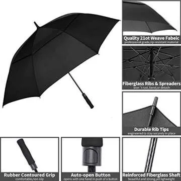 MRTLLOA Large Golf Umbrella - Windproof & Waterproof