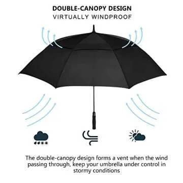 MRTLLOA Large Golf Umbrella - Windproof & Waterproof