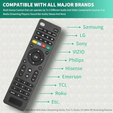 Universal Remote for Samsung LG Sony Philips Hisense TCL
