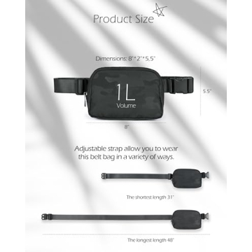 ODODOS Mini Belt Bag for Workouts and Travel