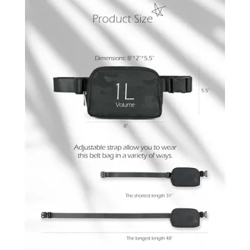 ODODOS Mini Belt Bag for Workouts and Travel