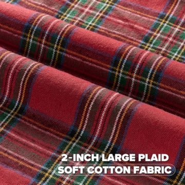 FUTEI Christmas Red Plaid Throw Pillow Covers 18x18 Inch Set of 2 Buffalo Check Holiday Decorative C...