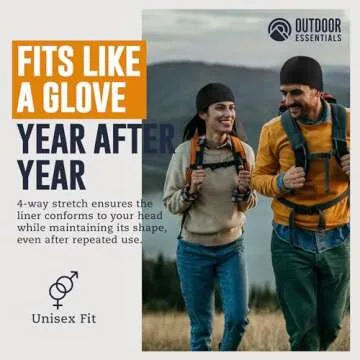 OutdoorEssentials Skull Cap - Thin Lightweight Beanie Hat Men and Women - Helmet Liner Caps Head Liners - Warm Womens and Mens Hats - Winter Running Hat Beanies - Black - 2 Pack