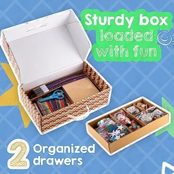 3000+ Pcs Craft Supplies Kit for Kids 4-12