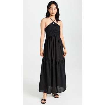 Playa Lucila Women's Halter Dress, Black, XS