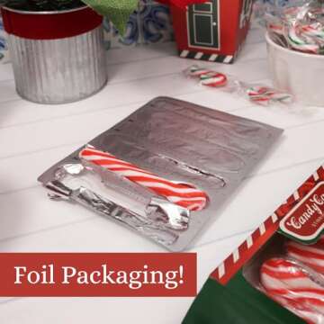 Sweetzo Christmas Candy Cane Spoons, Hot Chocolate and Coffee Peppermint Stirrers - 24 Total Pieces (Pack of 2)