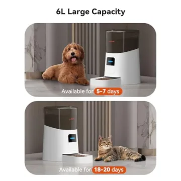 WOPET Automatic Dog Feeder with App Control for Remote Feeding