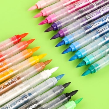 Grabie Acrylic Paint Pens Set - Brush Tip Markers for Crafting