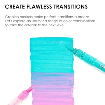 Grabie Acrylic Paint Pens Set - Brush Tip Markers for Crafting