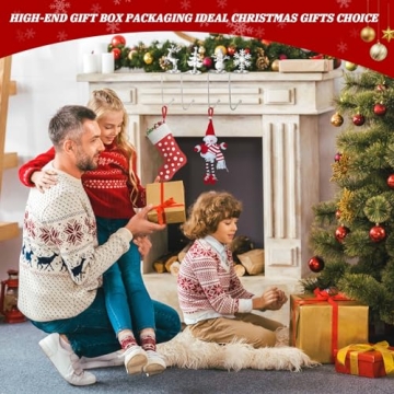 Stylish Christmas Stocking Holders Set of 4 with Rotatable Hooks