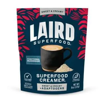 Delicious Laird Superfood Coconut Creamer - Non-Dairy & Vegan 8 oz Bag with Adaptogens!