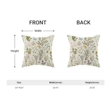 AEIOAE Spring Pillow Covers 22x22 Inch Set of 2