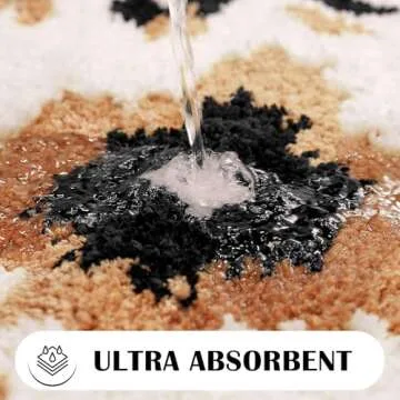 Tyrot Boho Long Bathroom Rug Runner Washable Plush Mat