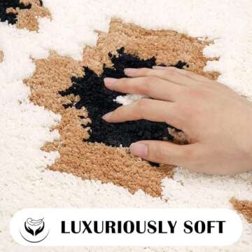 Tyrot Boho Long Bathroom Rug Runner Washable Plush Mat