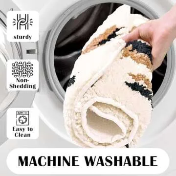 Tyrot Boho Long Bathroom Rug Runner Washable Plush Mat