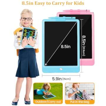 SplashNSpray Drawing Tablet, 2pack LCD Writing Tablet for Kids, Colorful Toddler Doodle Board, Erasa...