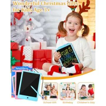 SplashNSpray Drawing Tablet, 2pack LCD Writing Tablet for Kids, Colorful Toddler Doodle Board, Erasable Reusable Electronic Drawing Pads, Educational and Learning Toy for 3+ Years Old Kids 8.5inch