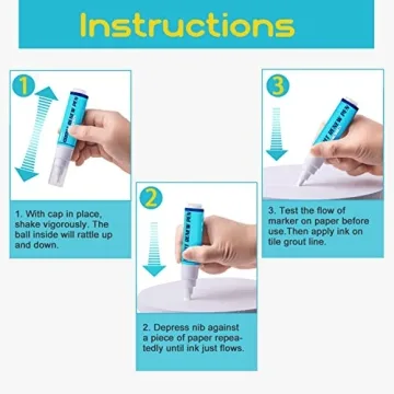 NADAMOO Grout Renew Pen White Restore Tile Grout Lines