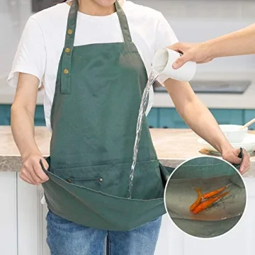 MORNITE Waterproof Art Apron Adjustable Machine Washable