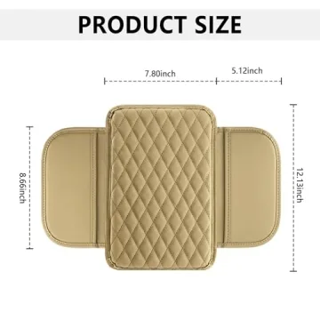 Microfiber Leather Car Center Console Cover with Storage